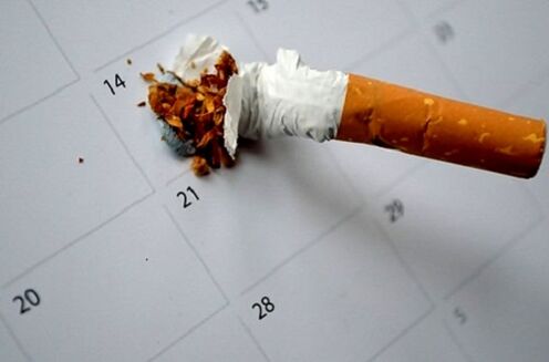 cigarette cassée et arrêt du tabac